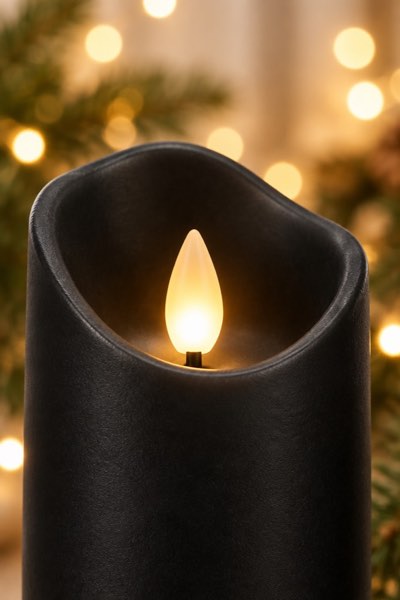 Black Flameless Candles with Remote