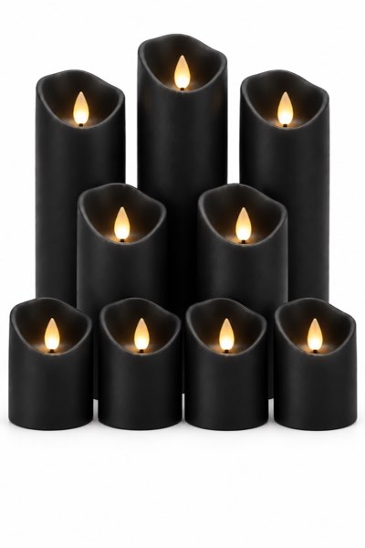 Black Flameless Candles with Remote