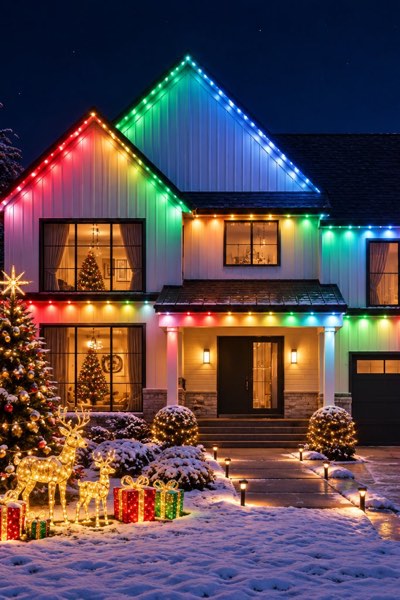 Govee Permanent Outdoor Lights 2, 100ft RGBIC Outdoor Lights with 100 Modes, 16 Million Colors