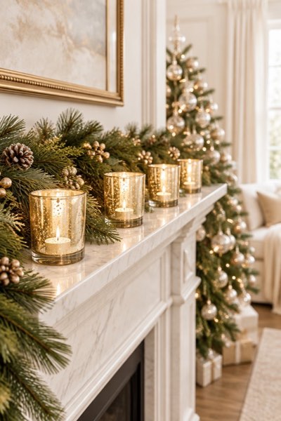 Speckled Mercury Gold Glass Votive Holders (Set of 36)