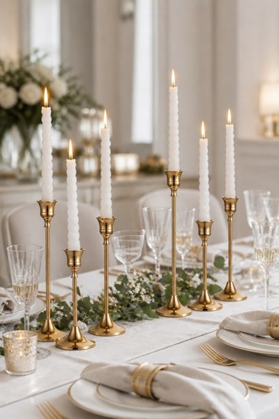 Vintage Gold Antique Candlestick Holders