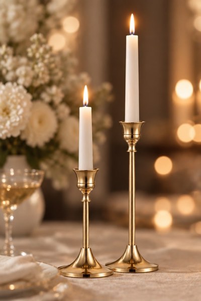 Vintage Gold Antique Candlestick Holders